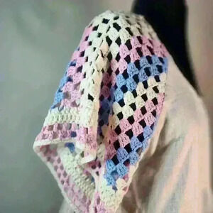 Crochet Short Sleeved‎ Umgee USA Cream Colored Linen Blend Top/Mini Dress Large